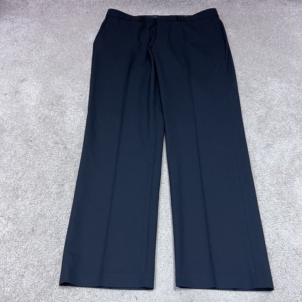 J.M Haggar Pants Slim Fit Black Men’s Size 38x32 - Picture 5 of 12